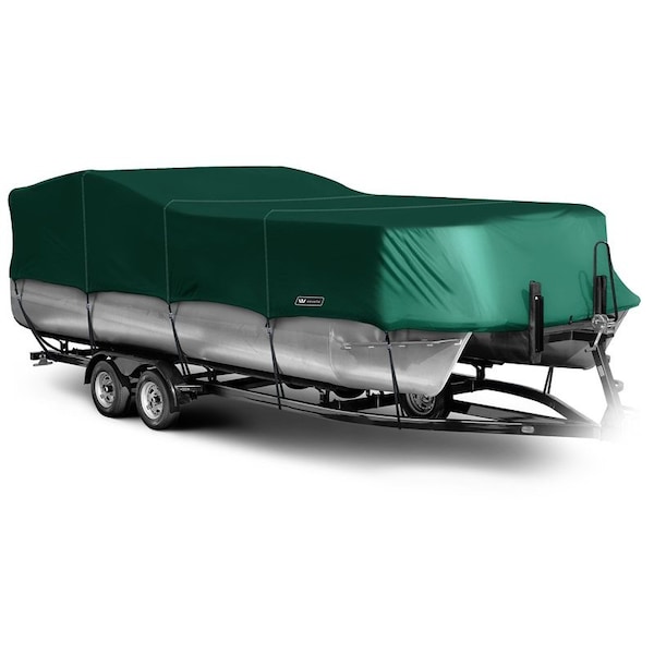 Eevelle Boat Cover PONTOON Rails Inboard 20ft 6in L 102in W Green SFPONBP20102-HTR - main